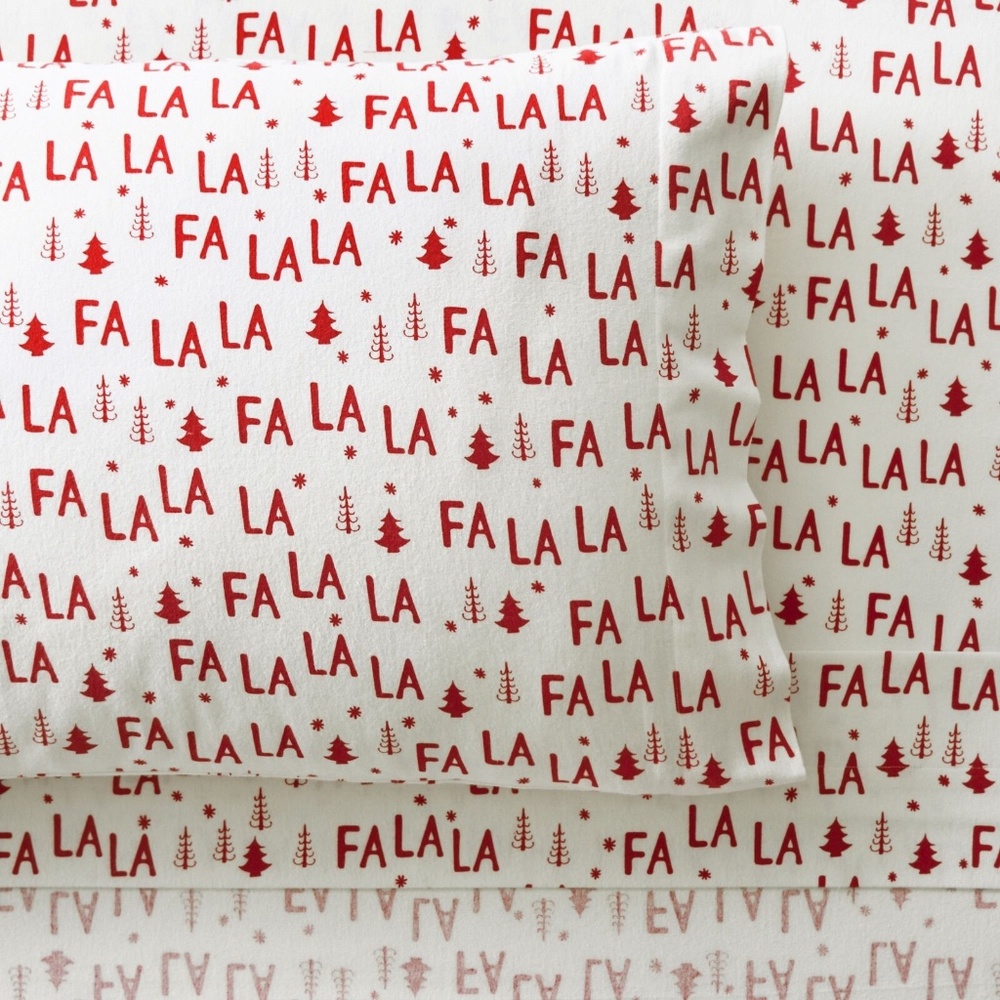 Organic Fa La La Flannel Sheet Set - PBTeen